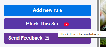 Website blocking rules in BlockDistraction